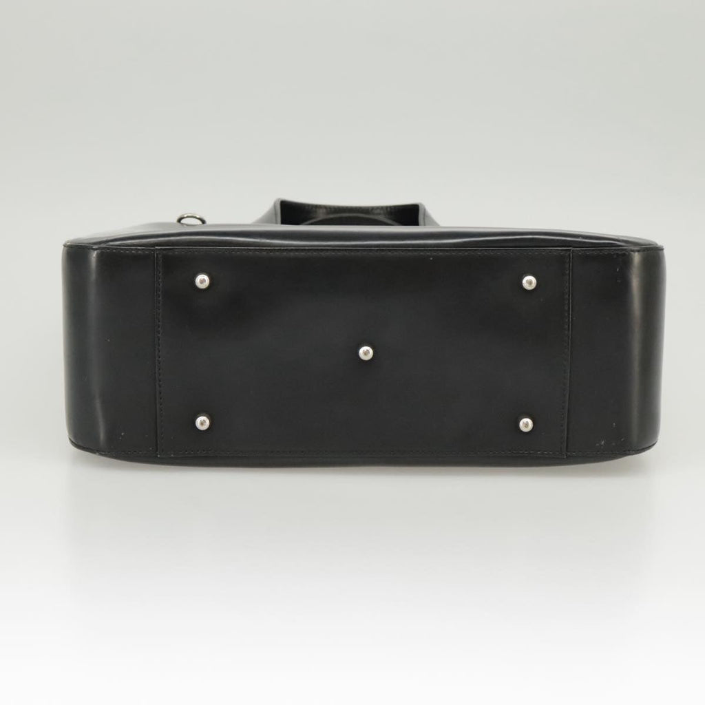 GUCCI Hand Bag Enamel 2way Black Silver 000 2058 0504 5 99303