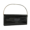 GUCCI Hand Bag Enamel Black Silver 99304