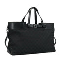 GUCCI GG Canvas Hand Bag Black Silver 106251 99306