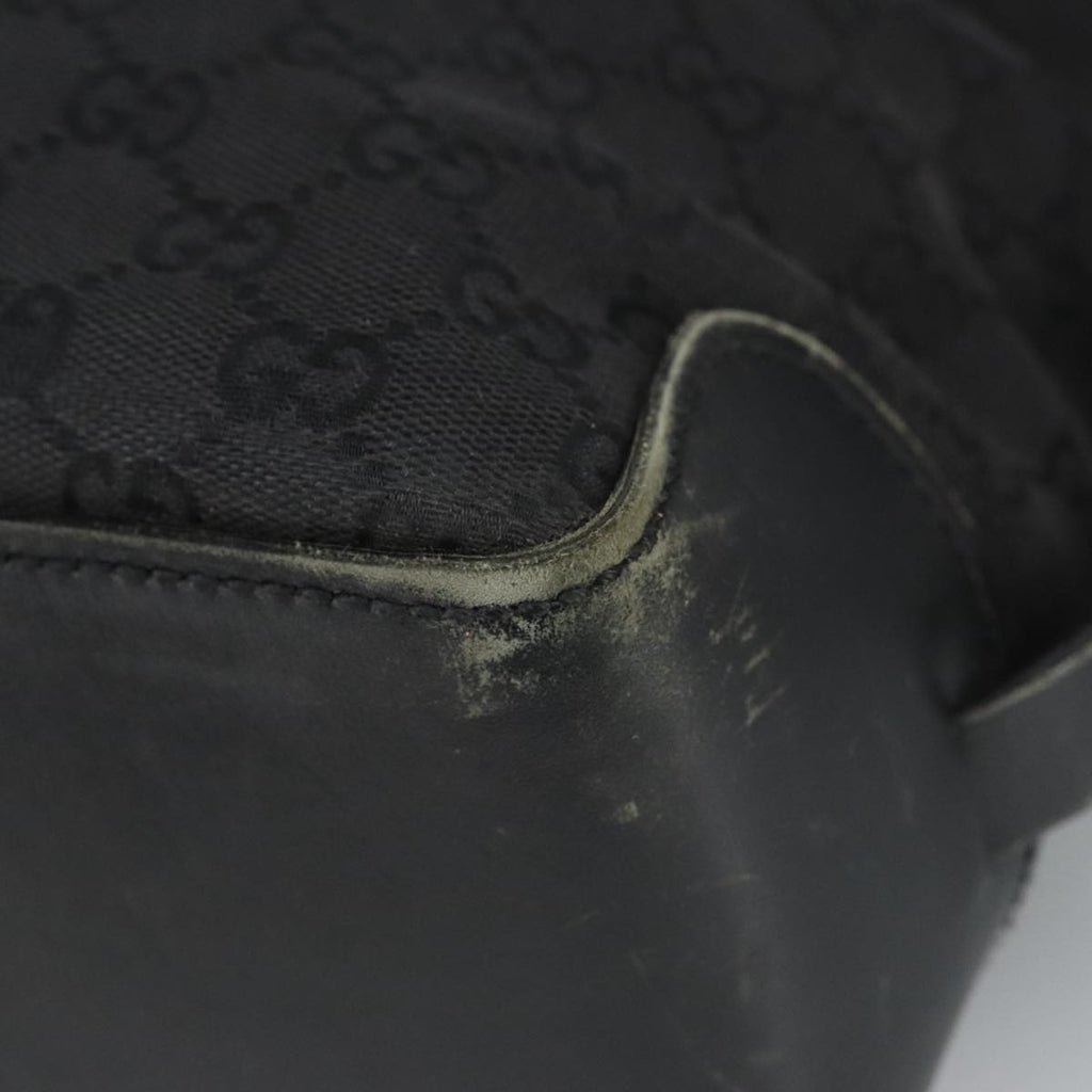 GUCCI GG Canvas Hand Bag Black Silver 106251 99306