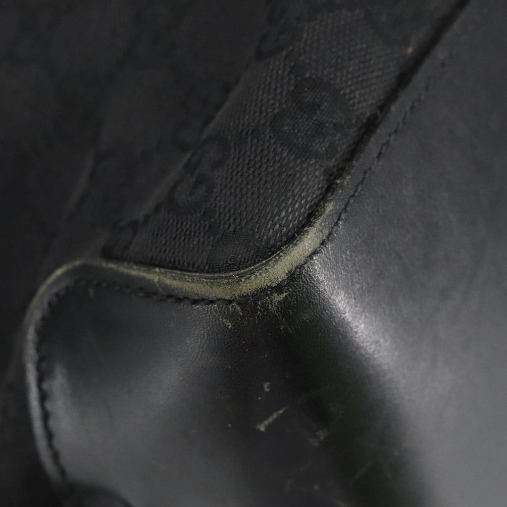 GUCCI GG Canvas Hand Bag Black Silver 106251 99306