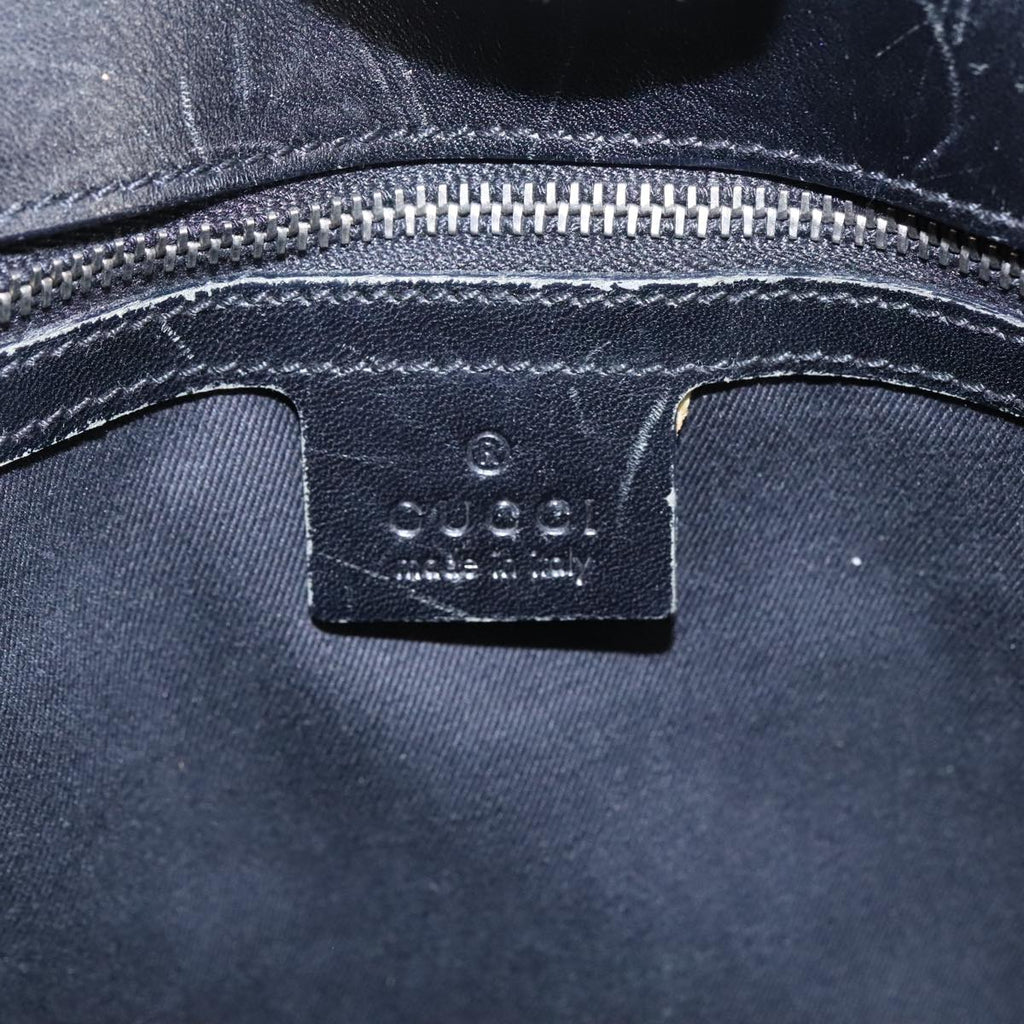 GUCCI GG Canvas Hand Bag Black Silver 106251 99306