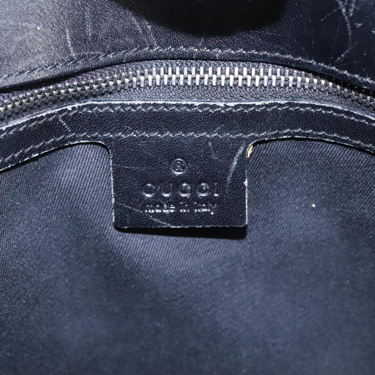 GUCCI GG Canvas Hand Bag Black Silver 106251 99306