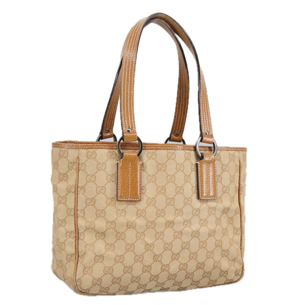 GUCCI GG Canvas Shoulder Bag Beige 113019 99309