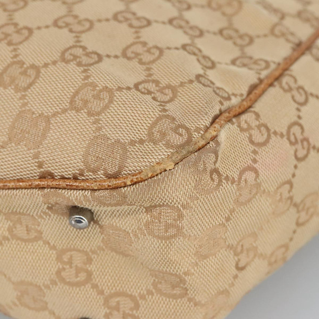 GUCCI GG Canvas Shoulder Bag Beige 113019 99309