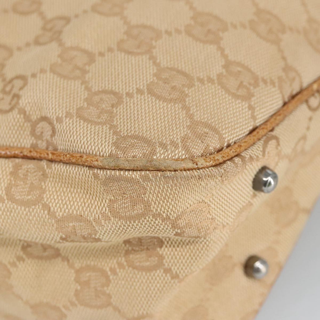 GUCCI GG Canvas Shoulder Bag Beige 113019 99309