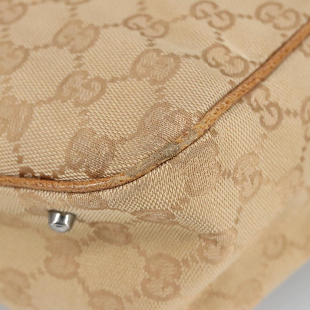GUCCI GG Canvas Shoulder Bag Beige 113019 99309