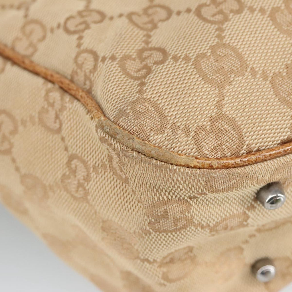 GUCCI GG Canvas Shoulder Bag Beige 113019 99309