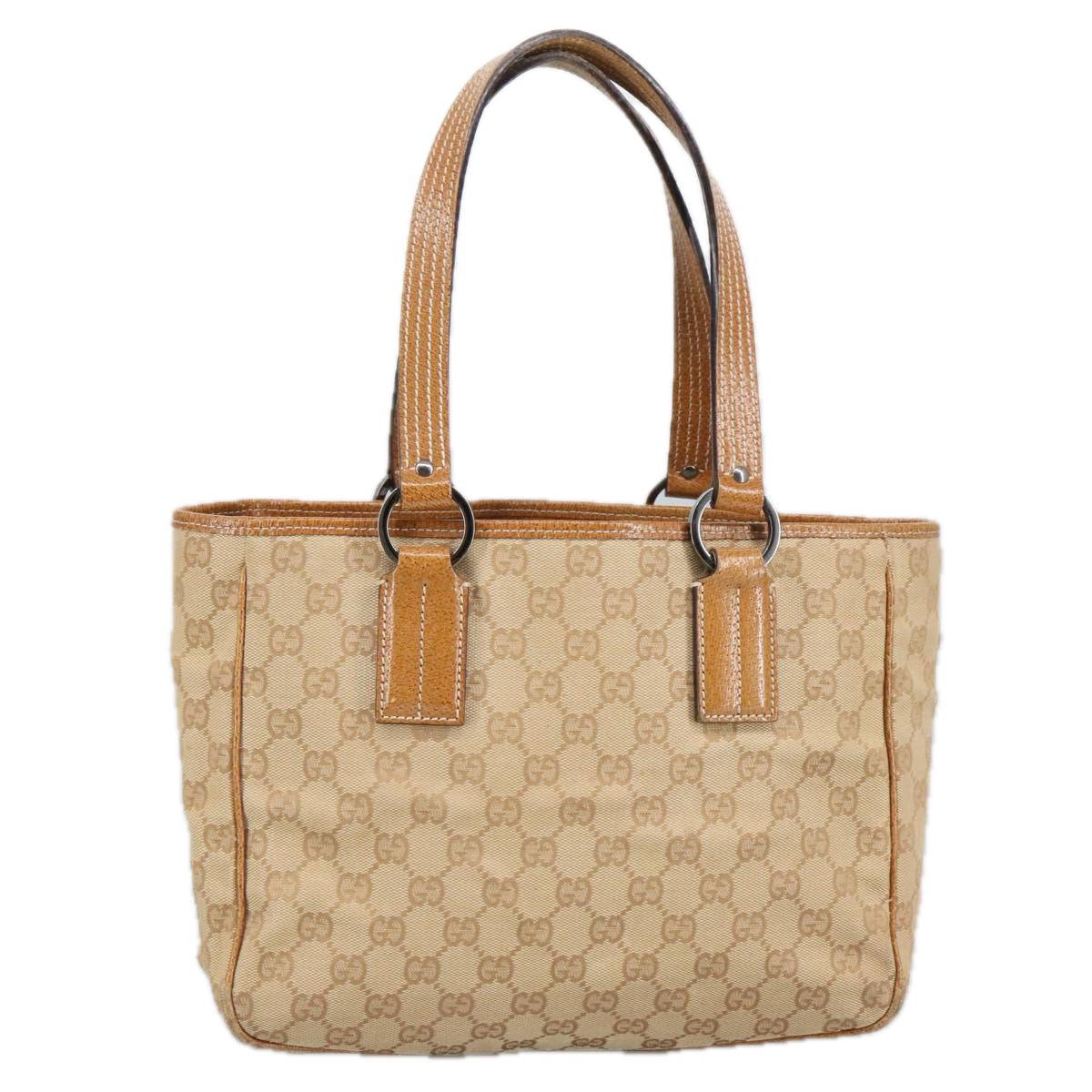 GUCCI GG Canvas Shoulder Bag Beige 113019 99309