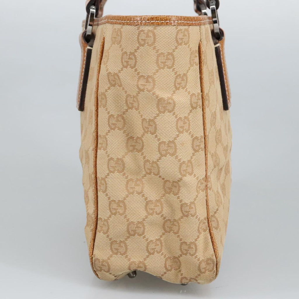 GUCCI GG Canvas Shoulder Bag Beige 113019 99309