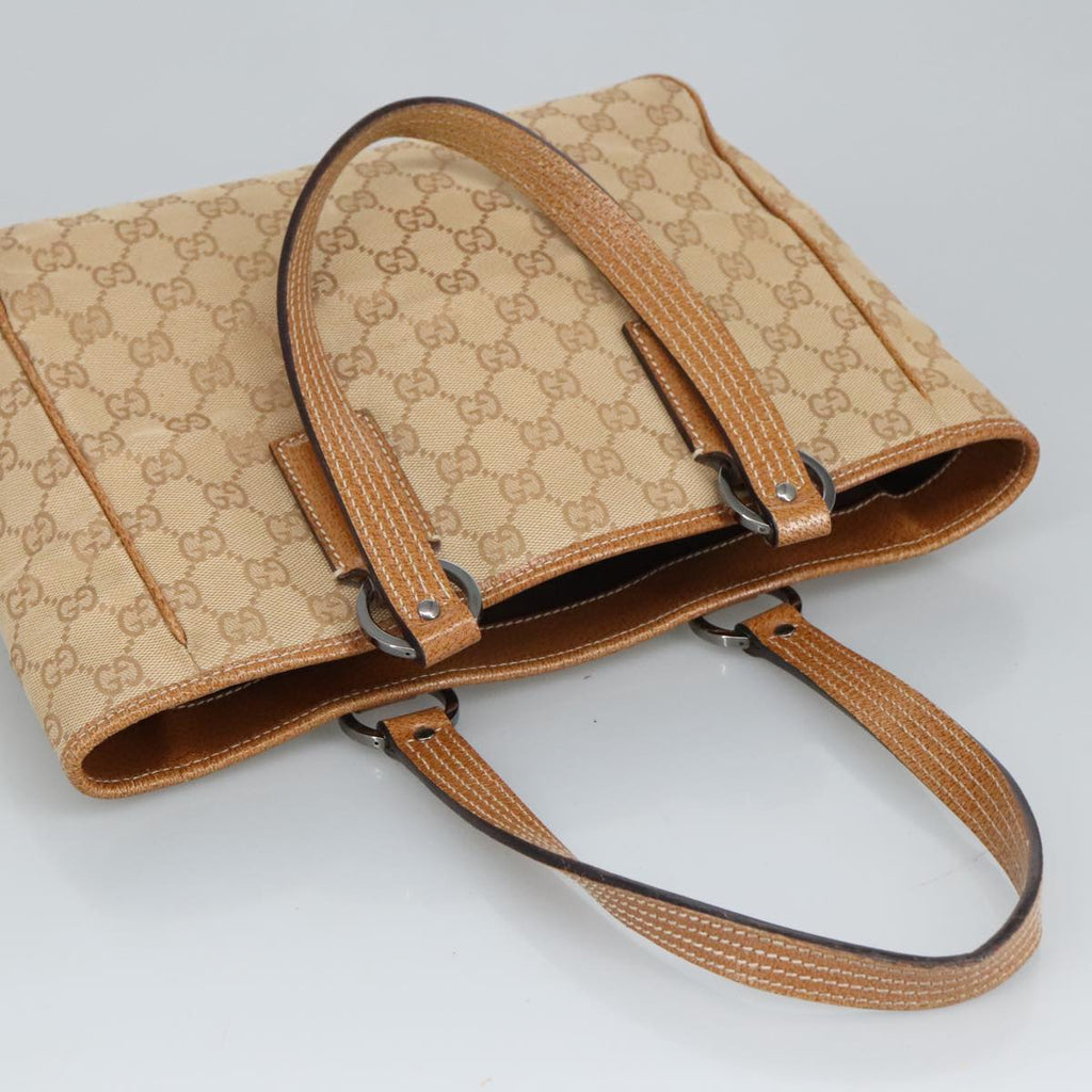 GUCCI GG Canvas Shoulder Bag Beige 113019 99309