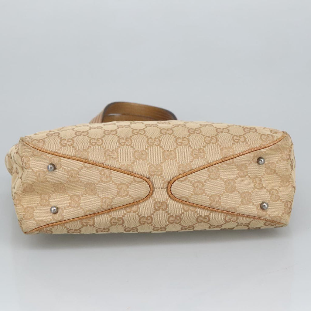 GUCCI GG Canvas Shoulder Bag Beige 113019 99309