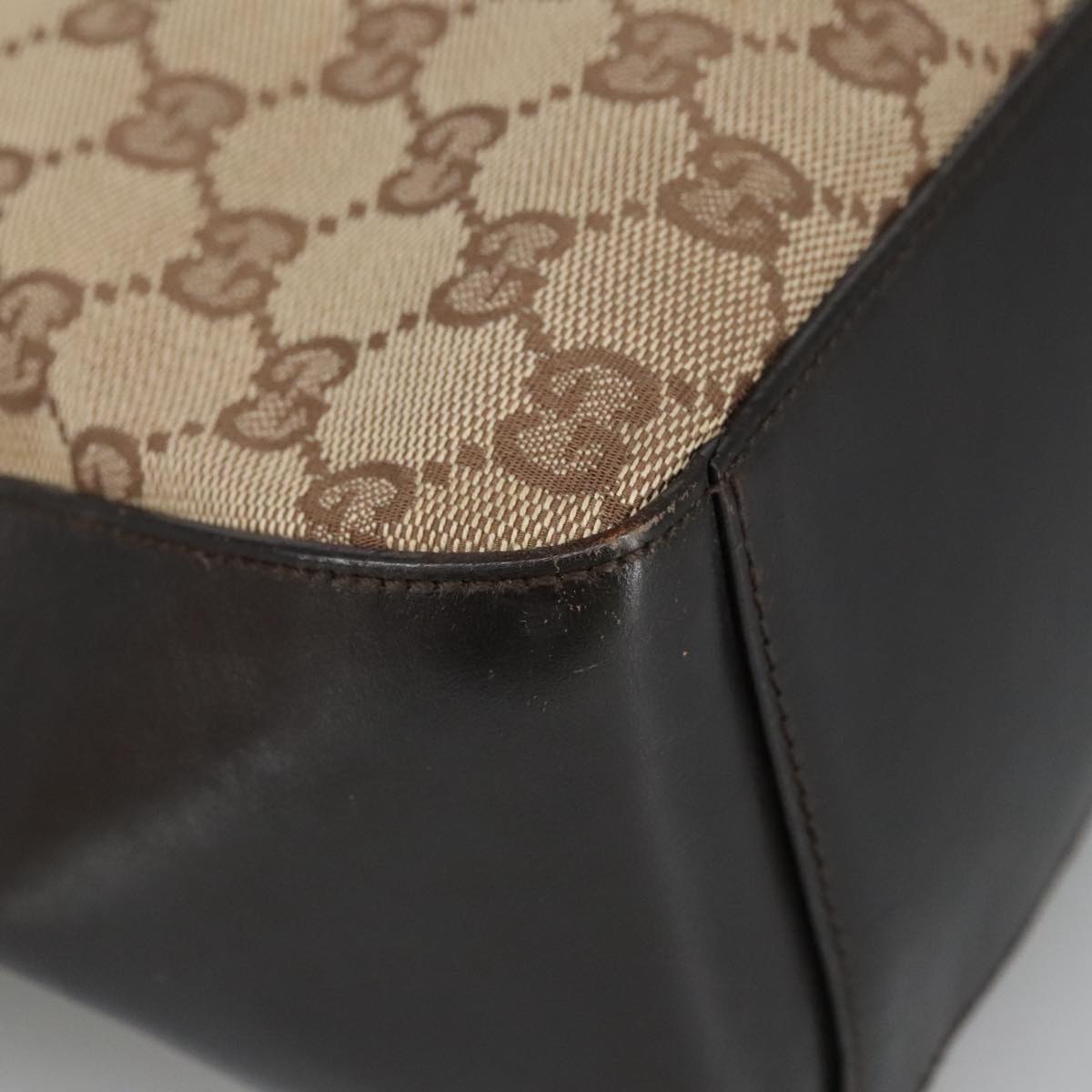 GUCCI GG Canvas Hand Bag Beige 001 3770 99311