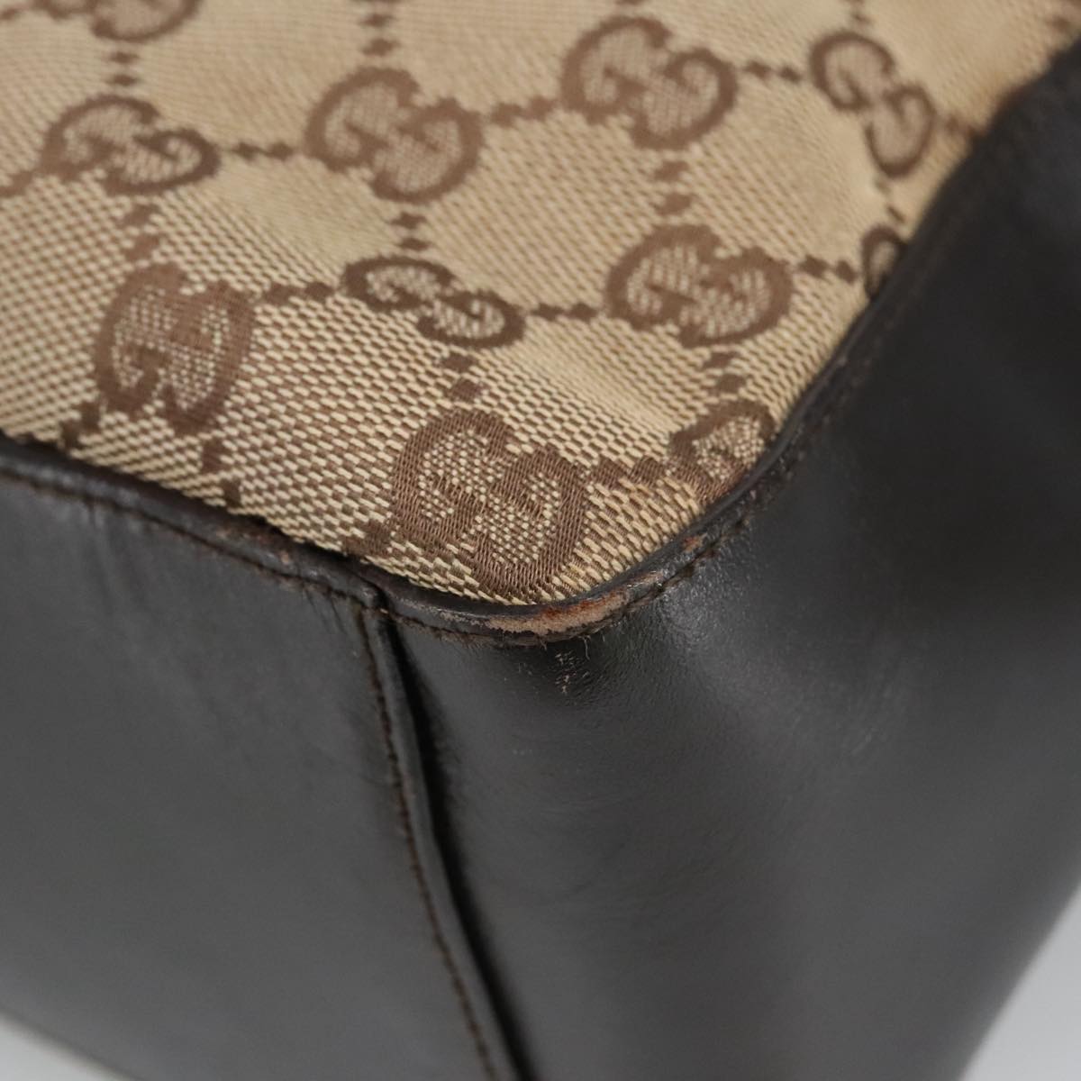 GUCCI GG Canvas Hand Bag Beige 001 3770 99311