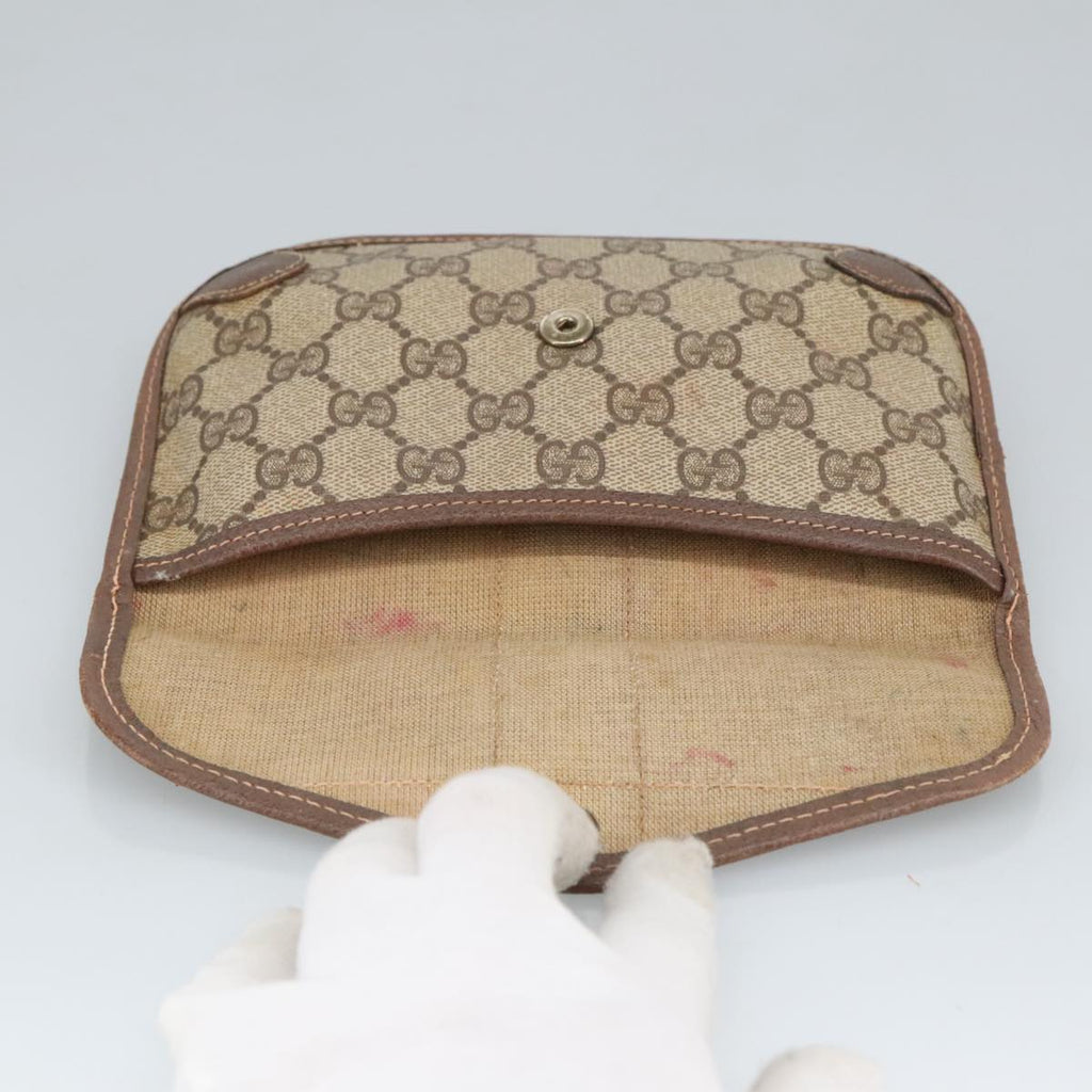 GUCCI GG Supreme Web Sherry Line Pouch PVC Beige Red Green 89 01 021 99314