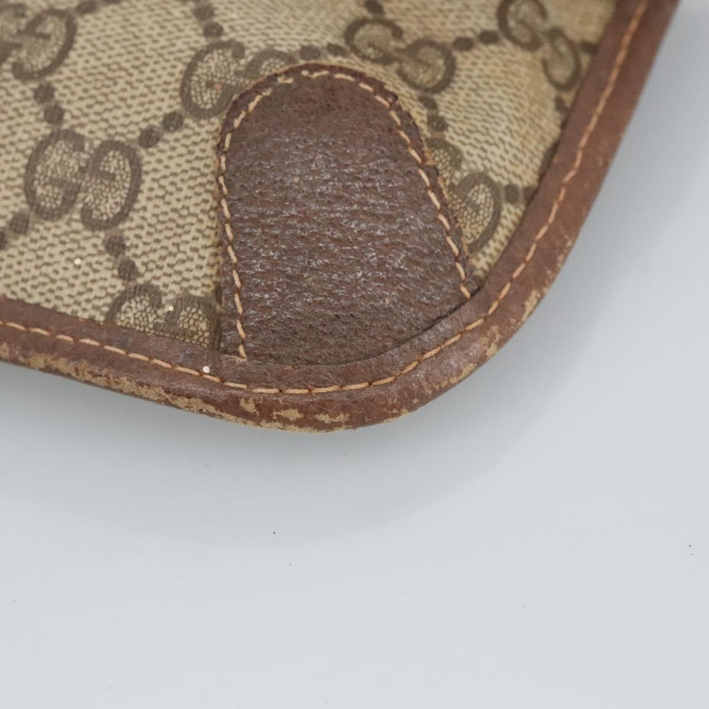 GUCCI GG Supreme Web Sherry Line Pouch PVC Beige Red Green 89 01 021 99314