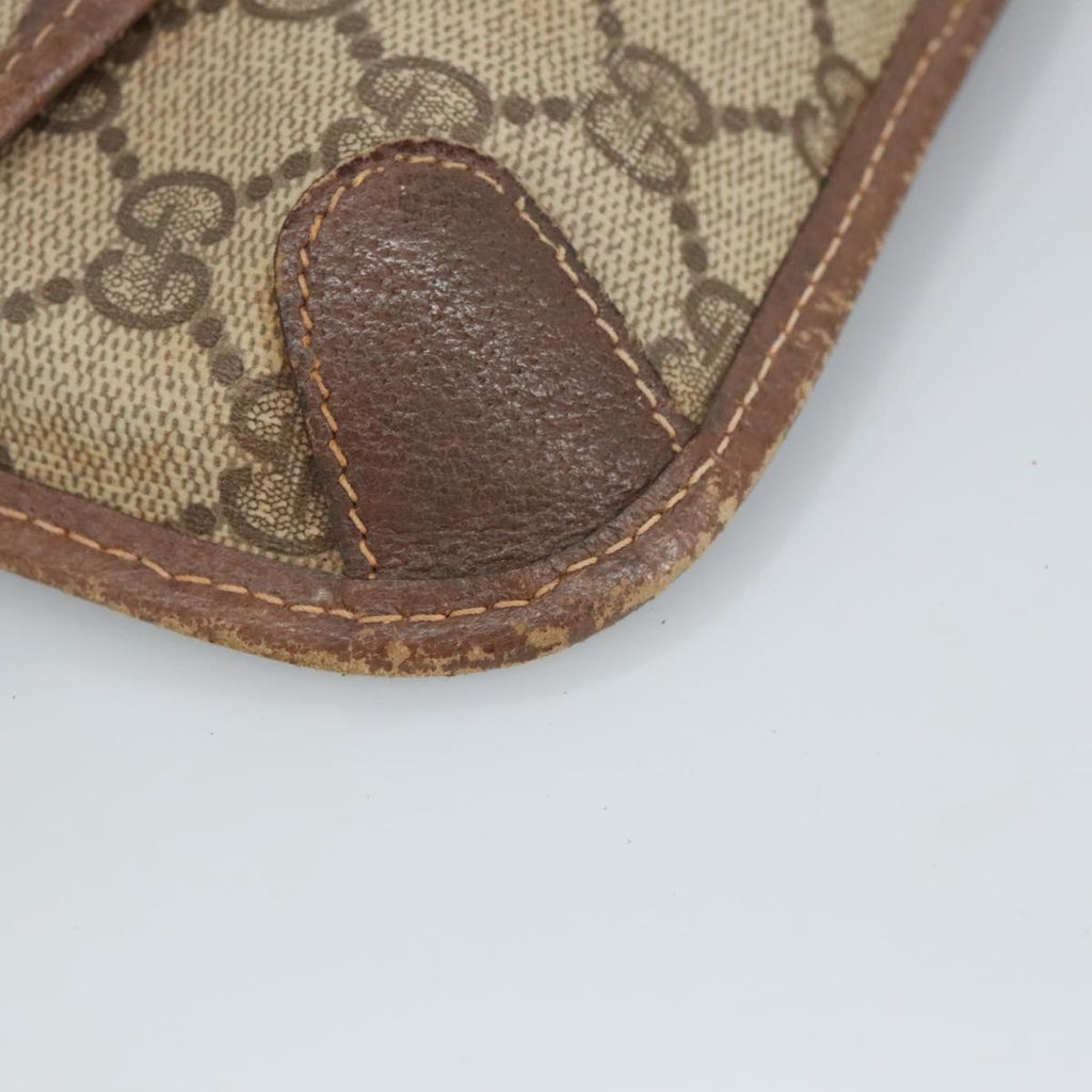 GUCCI GG Supreme Web Sherry Line Pouch PVC Beige Red Green 89 01 021 99314