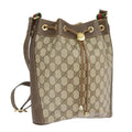 GUCCI GG Supreme Web Sherry Line Shoulder Bag PVC Beige 164 02 034 99316