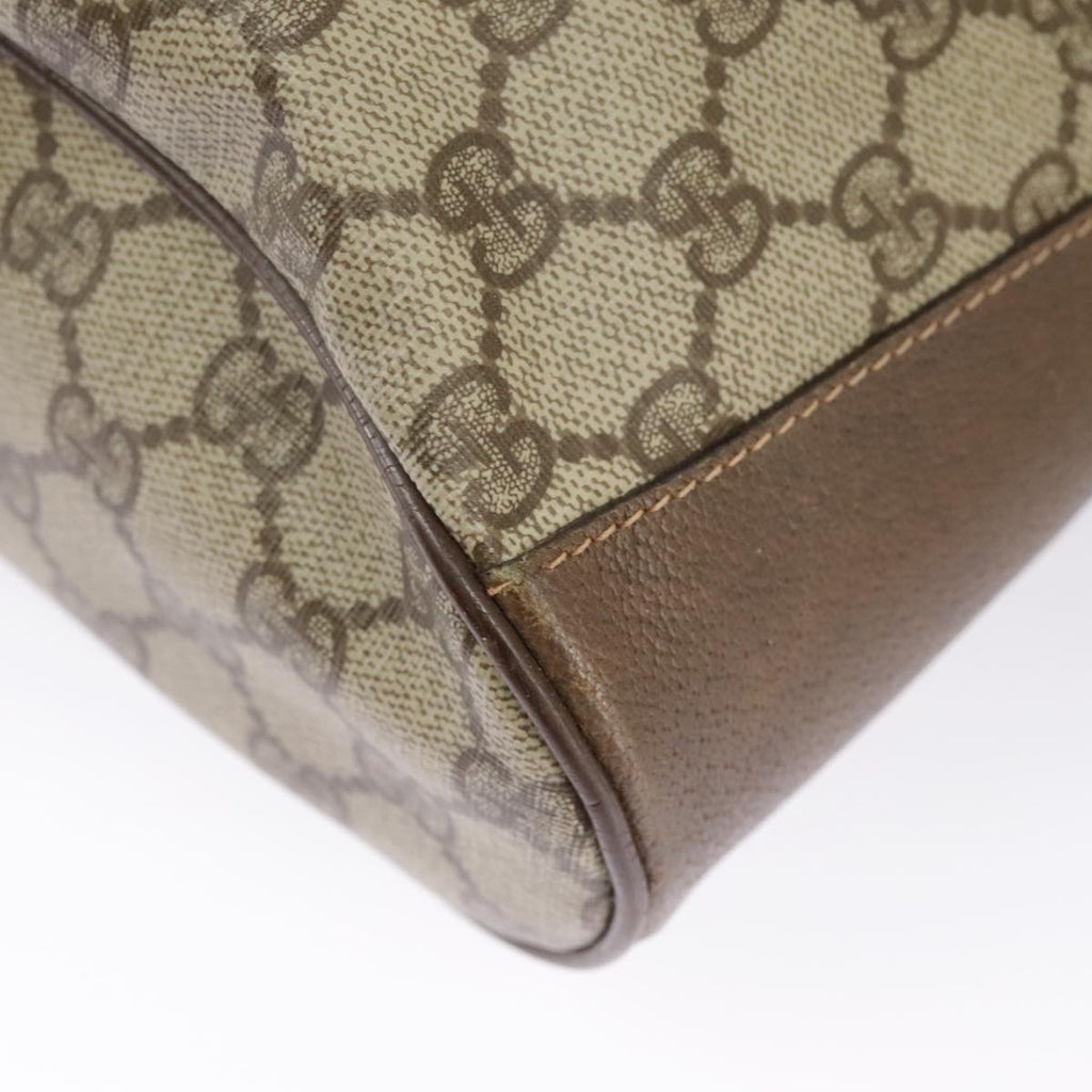 GUCCI GG Supreme Web Sherry Line Shoulder Bag PVC Beige 164 02 034 99316