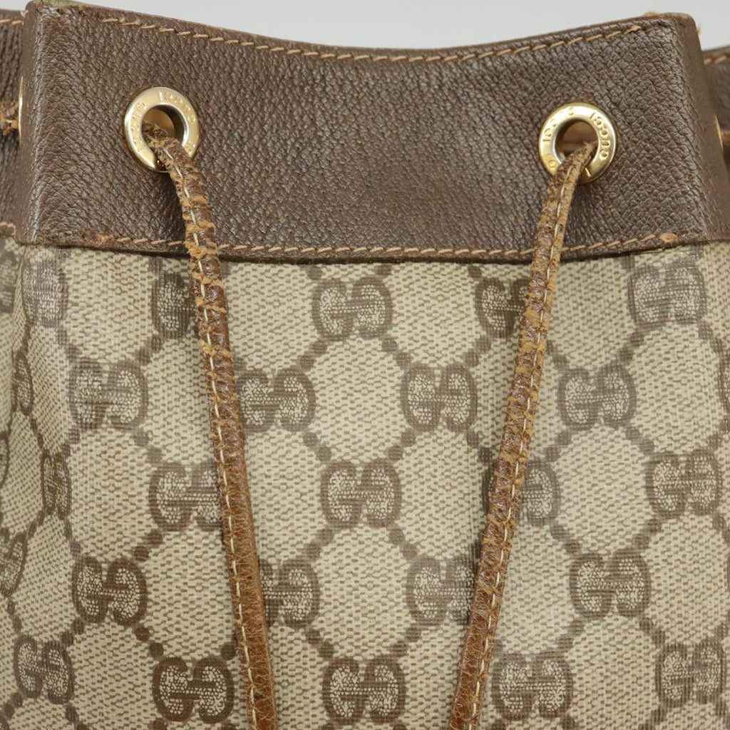 GUCCI GG Supreme Web Sherry Line Shoulder Bag PVC Beige 164 02 034 99316