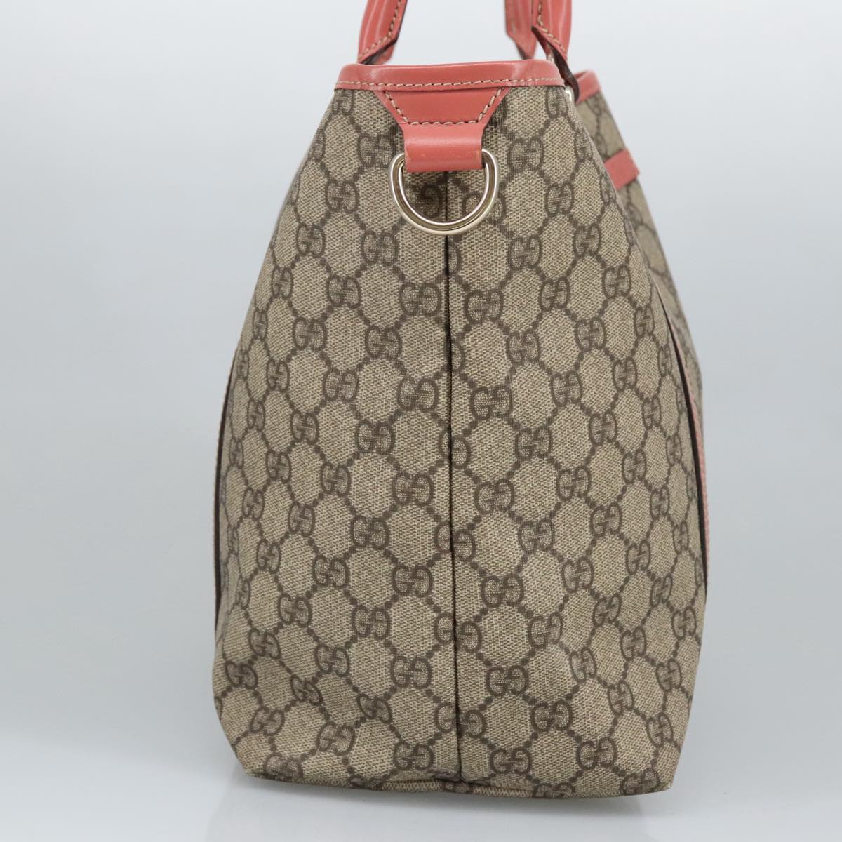 GUCCI GG Supreme Shoulder Bag PVC Beige 197953 99318
