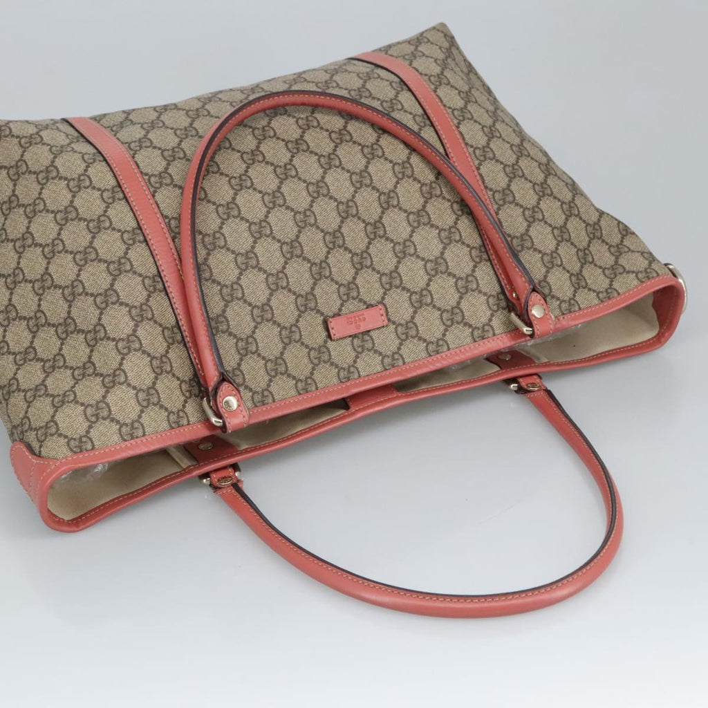 GUCCI GG Supreme Shoulder Bag PVC Beige 197953 99318