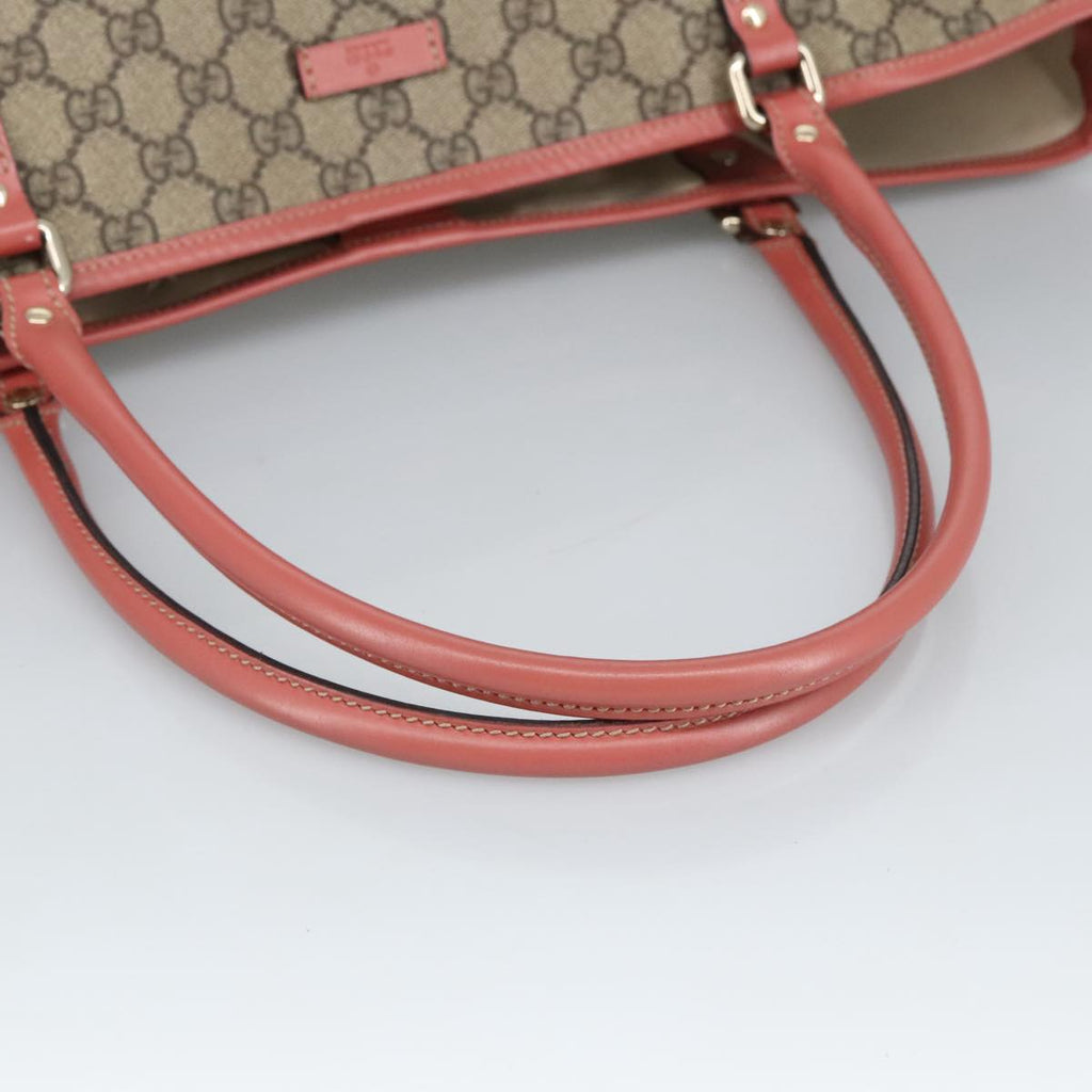 GUCCI GG Supreme Shoulder Bag PVC Beige 197953 99318