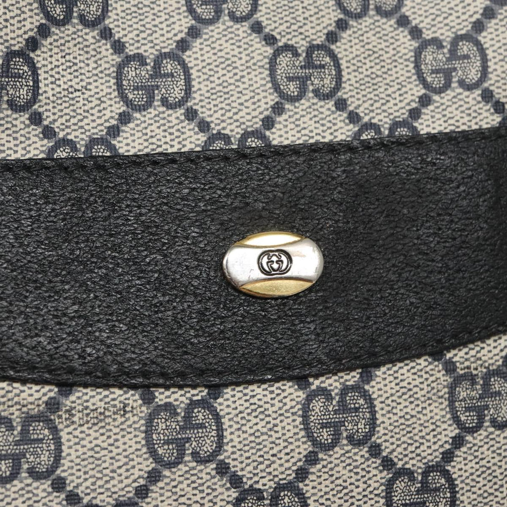 GUCCI GG Supreme Tote Bag PVC Navy Gold 39 02 061 99319