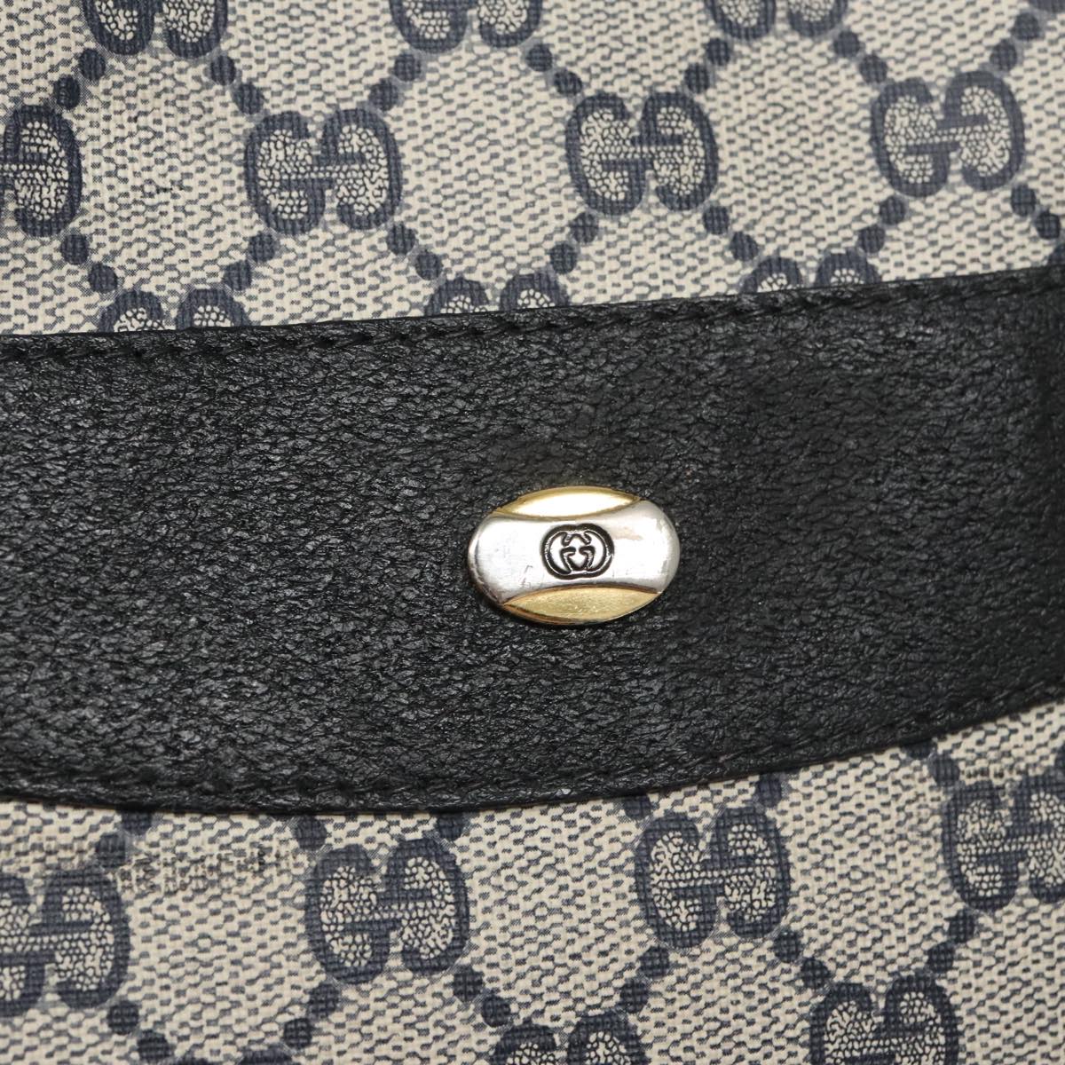 GUCCI GG Supreme Tote Bag PVC Navy Gold 39 02 061 99319