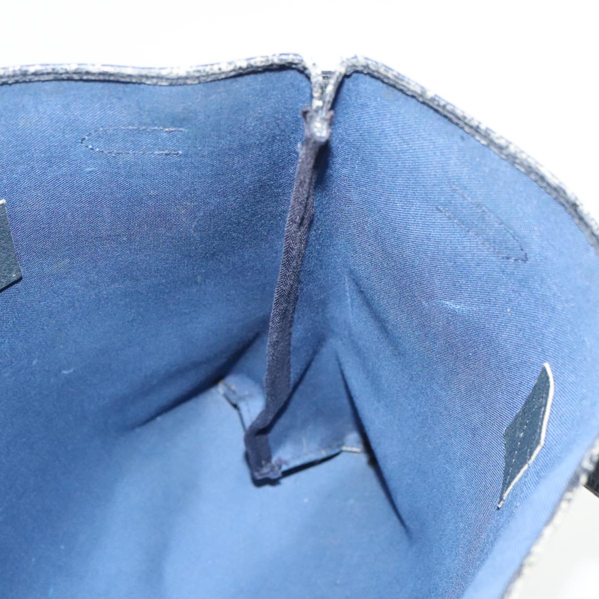 GUCCI GG Supreme Tote Bag PVC Navy Gold 39 02 061 99319