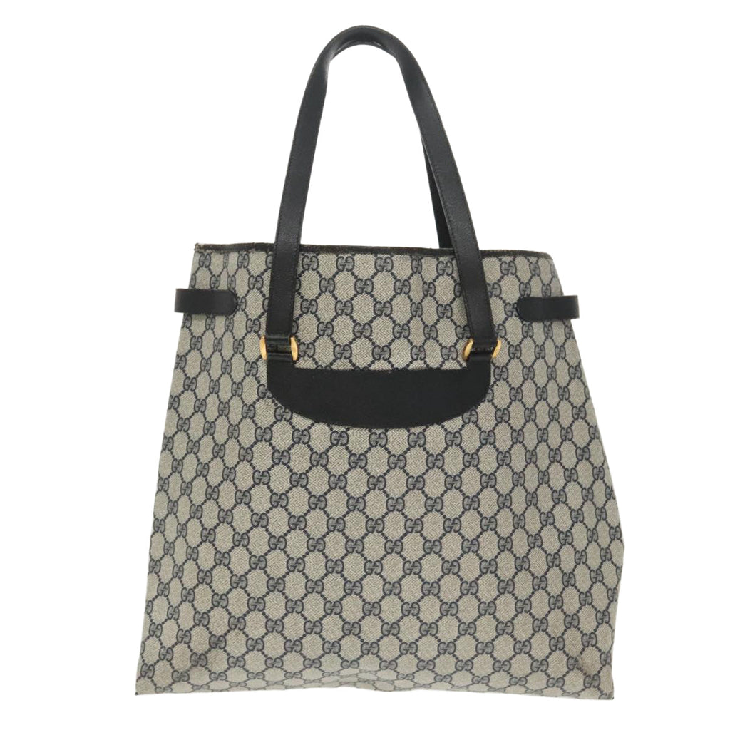 GUCCI GG Supreme Tote Bag PVC Navy Gold 39 02 061 99319