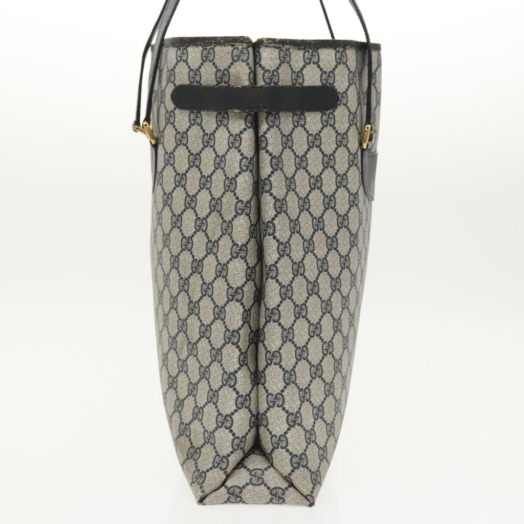 GUCCI GG Supreme Tote Bag PVC Navy Gold 39 02 061 99319