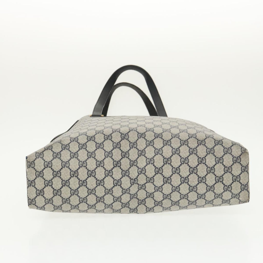 GUCCI GG Supreme Tote Bag PVC Navy Gold 39 02 061 99319