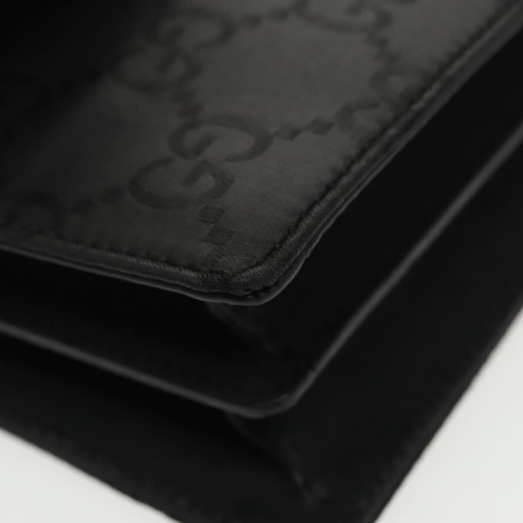 GUCCI GG Canvas Clutch Bag Black Silver 018 1600 99320