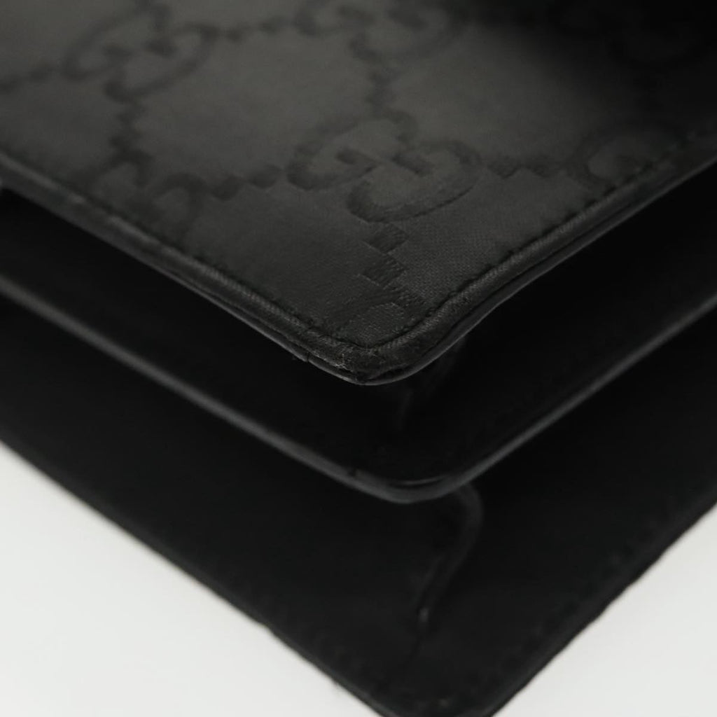 GUCCI GG Canvas Clutch Bag Black Silver 018 1600 99320