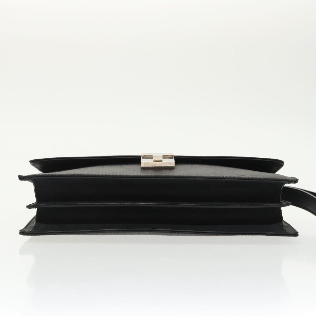 GUCCI GG Canvas Clutch Bag Black Silver 018 1600 99320