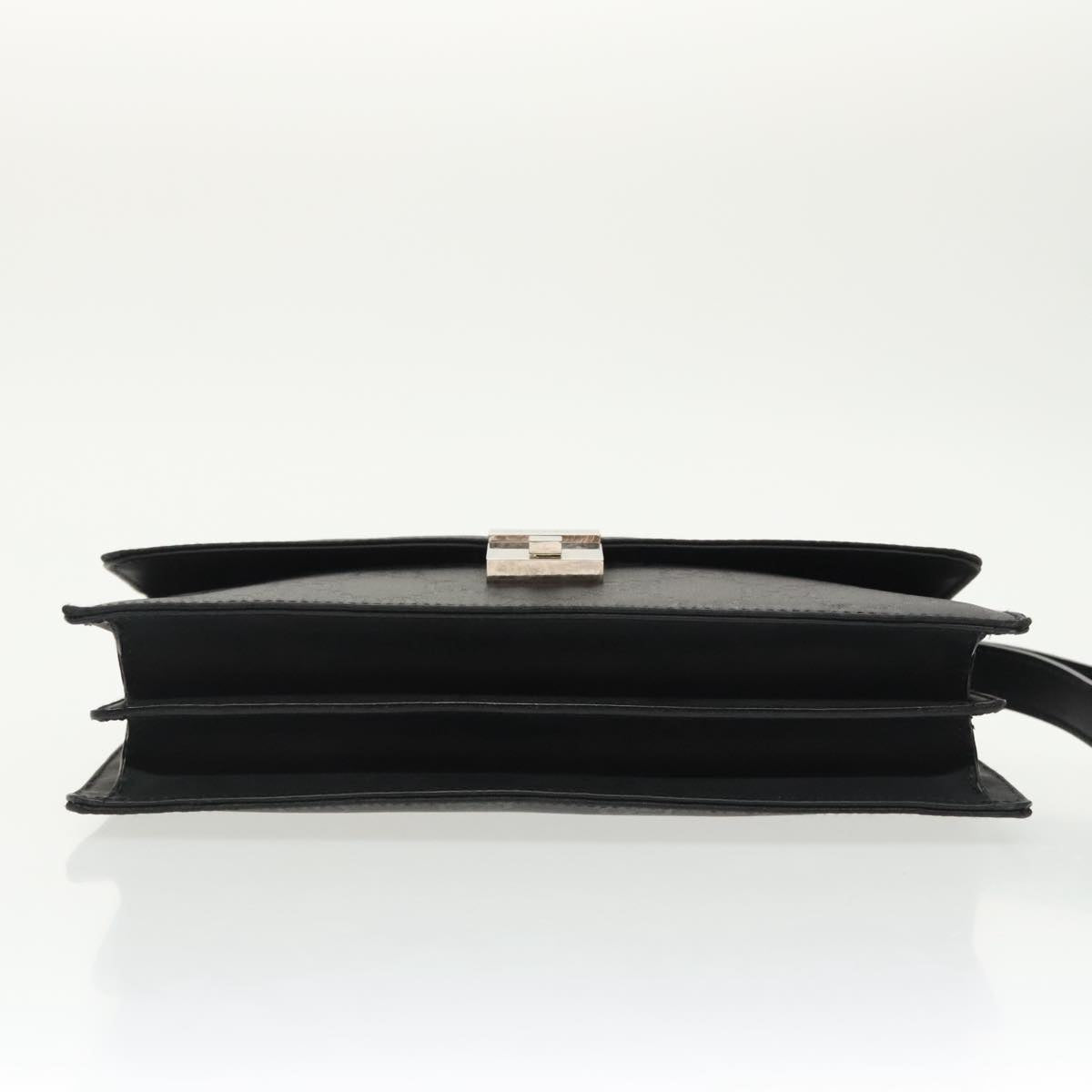 GUCCI GG Canvas Clutch Bag Black Silver 018 1600 99320