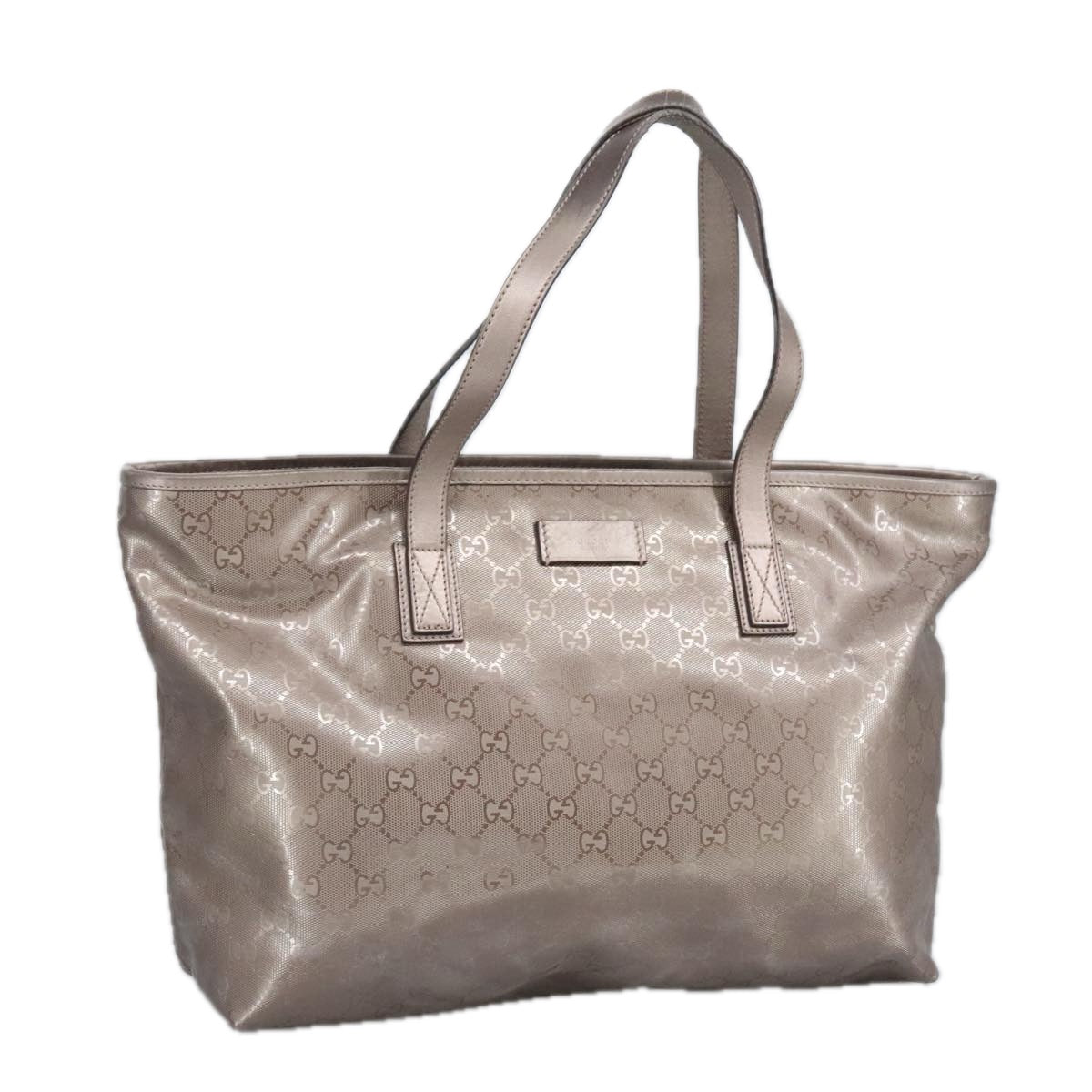 GUCCI GG Canvas Shoulder Bag Gray 327787 99346