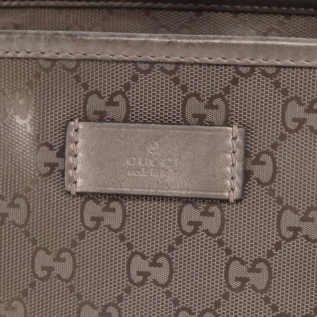 GUCCI GG Canvas Shoulder Bag Gray 327787 99346