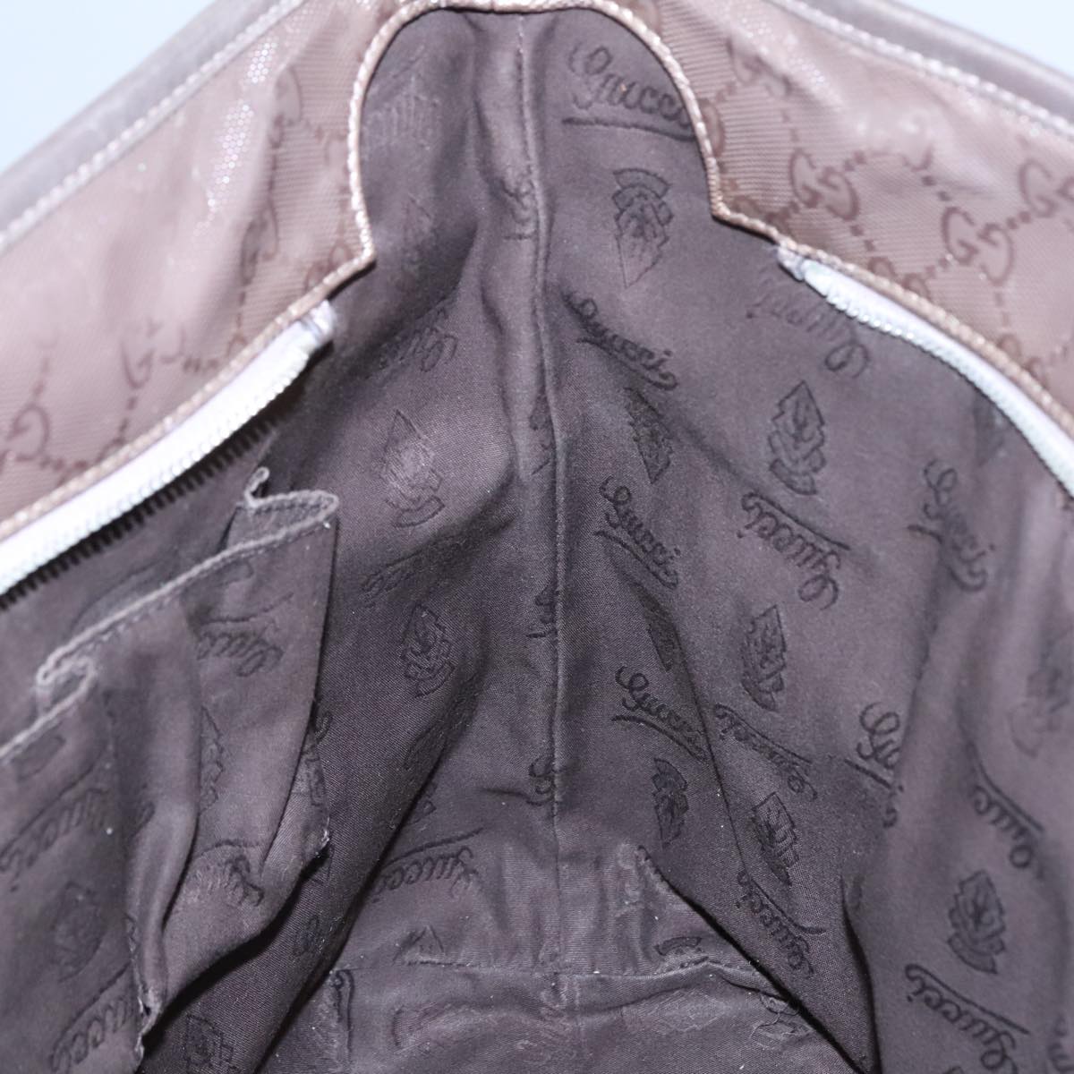 GUCCI GG Canvas Shoulder Bag Gray 327787 99346