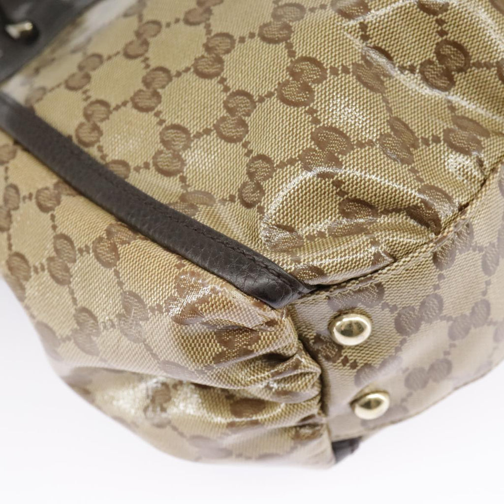 GUCCI GG Crystal Shoulder Bag Beige Gold 327787 99347