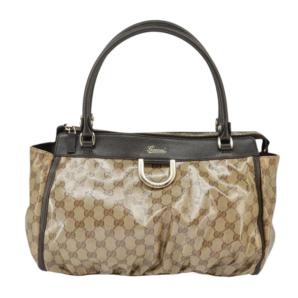 GUCCI GG Crystal Shoulder Bag Beige Gold 327787 99347