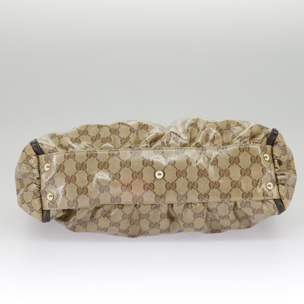 GUCCI GG Crystal Shoulder Bag Beige Gold 327787 99347