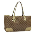 GUCCI GG Canvas Shoulder Bag Brown Gold 163805 99348