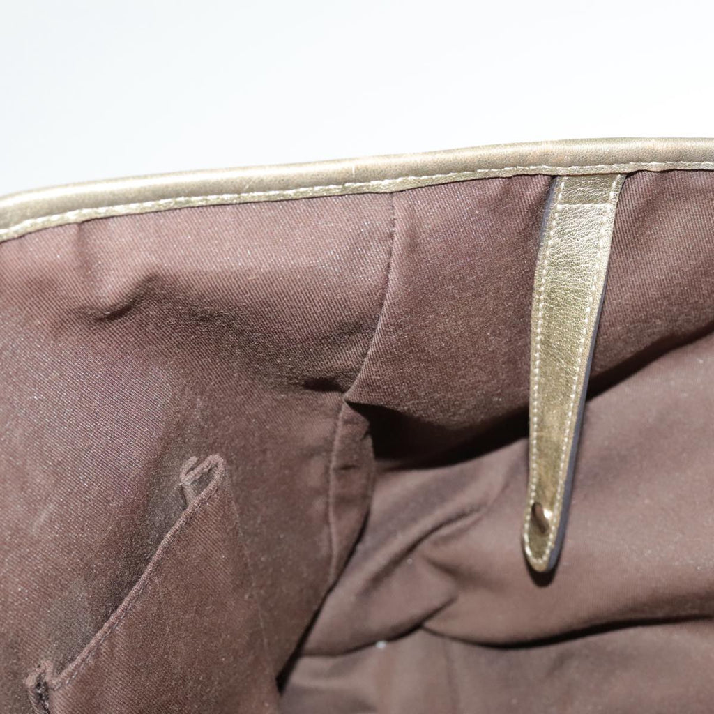 GUCCI GG Canvas Shoulder Bag Brown Gold 163805 99348