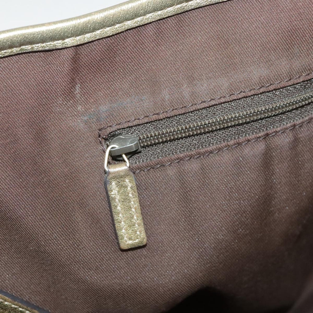 GUCCI GG Canvas Shoulder Bag Brown Gold 163805 99348
