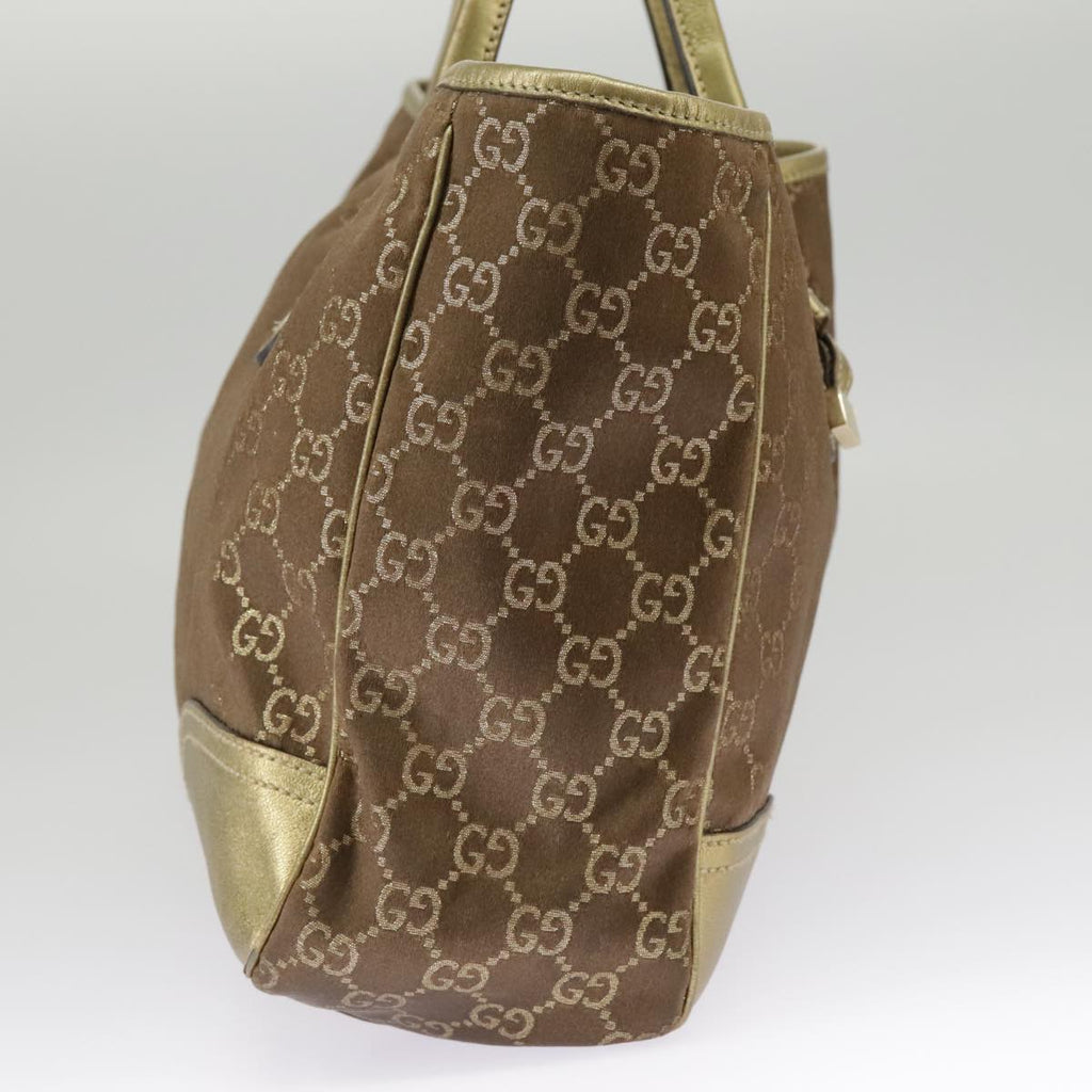 GUCCI GG Canvas Shoulder Bag Brown Gold 163805 99348