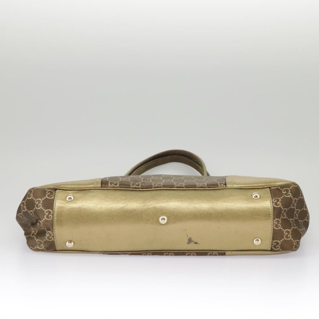 GUCCI GG Canvas Shoulder Bag Brown Gold 163805 99348