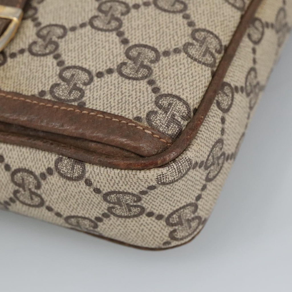 GUCCI GG Supreme Shoulder Bag PVC Beige 99351