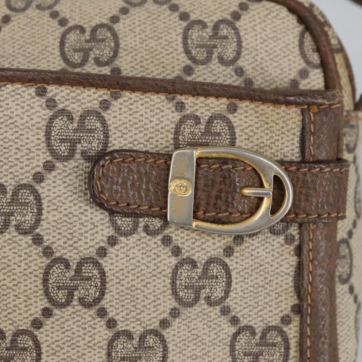 GUCCI GG Supreme Shoulder Bag PVC Beige 99351